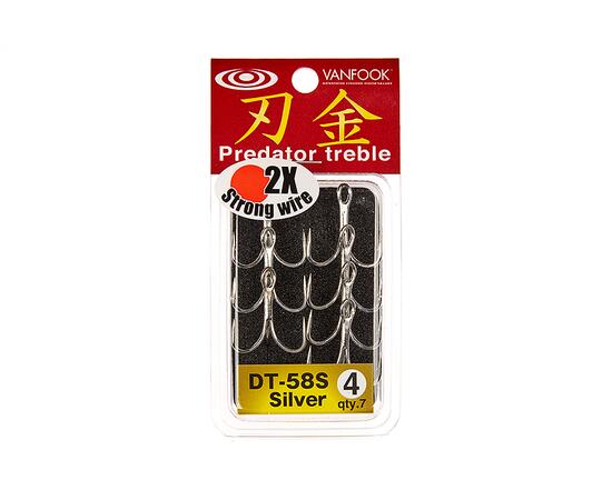 Крючки тройные Vanfook DT-58S, #1, Silver