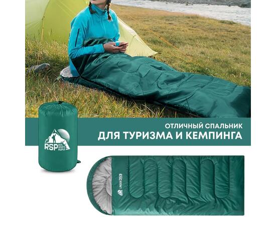 Спальный мешок RSP LAGER 350 зеленый, правая молния