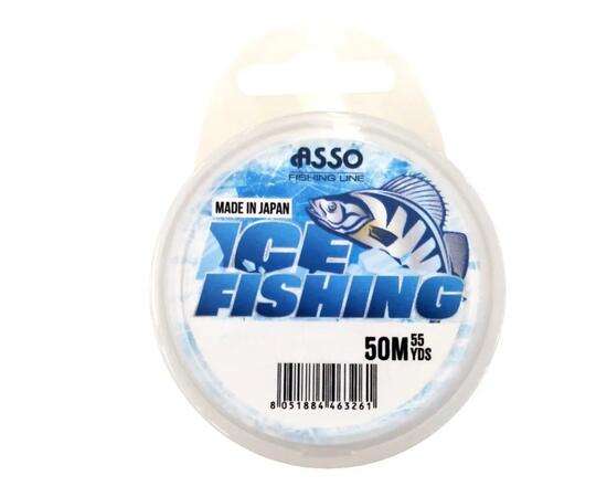 Леска монофильная зимняя ASSO ICE FISHING 50м 0,135мм прозр.