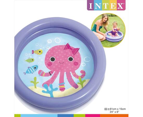 59409 Бассейн надувной Intex Рыбка, 61 х 15 см, 1-3 лет, Фиолетовый