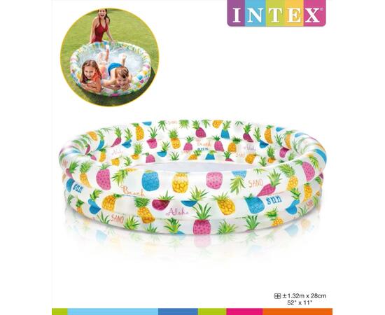 59431 Бассейн надувной Intex Ананас, 132 х 28 см, от 2 лет