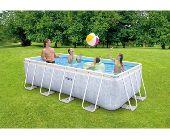 26780 Каркасный бассейн Intex Chevron Prism Frame 400 х 200 х 100 см, 6836 л, фильтр-насос, 2006л\ч, лестница