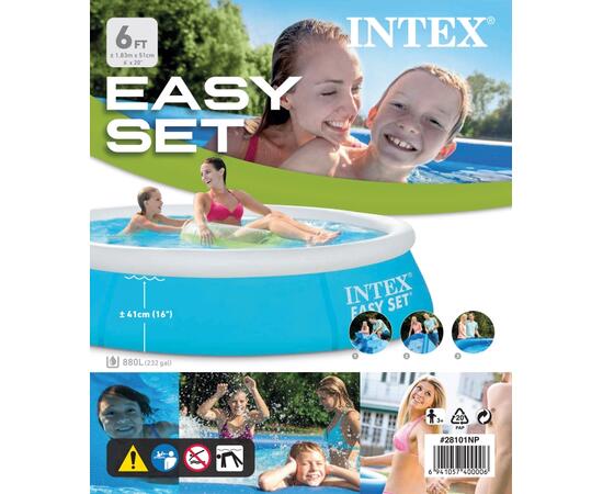 28101 Бассейн надувной Intex Easy Set, 183 х 51 см, от 3 лет