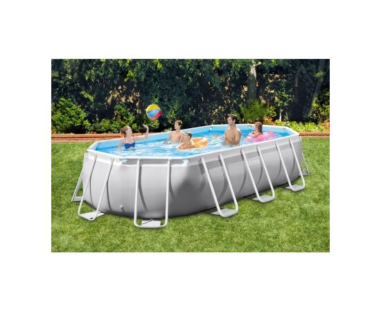 26796 Каркасный бассейн Intex Prism Frame 503 х 274 х 122 см, фильтр-насос, лестница, тент, подстилка