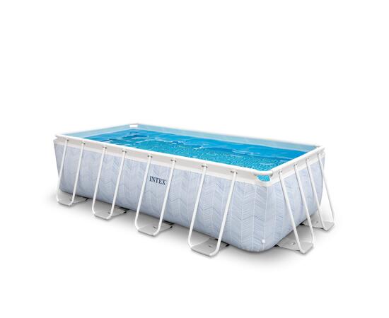 26780 Каркасный бассейн Intex Chevron Prism Frame 400 х 200 х 100 см, 6836 л, фильтр-насос, 2006л\ч, лестница