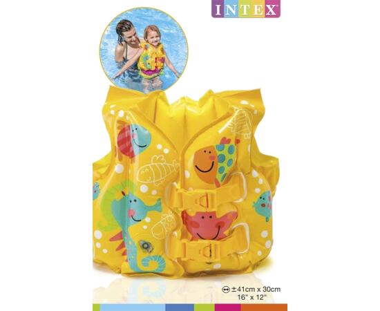 59661 Жилет надувной Intex Рыбки, 41 х 30 см, 3-5 лет