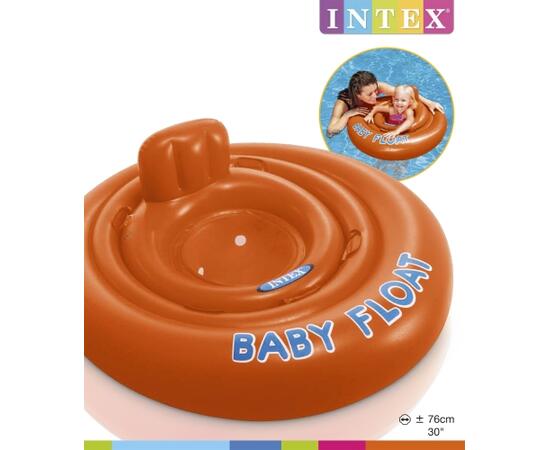 56588 Круг для плавания с сиденьем Intex Baby float, 76 см, от 1-2 лет