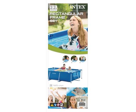 28270 Каркасный бассейн Intex Frame Set, прямоугольный, 220 х 150 х 60 см