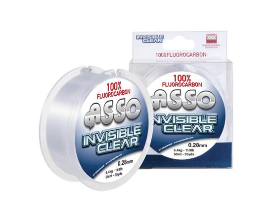 Поводочный материал ASSO INVISIBLE CLEAR 100% FLUOROCARBON 50м 0,50мм прозр.