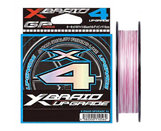 Шнур YGK X-Braid Upgrade X4 150м White Pink #0.3, 0.090мм, 6lb, 2.7кг