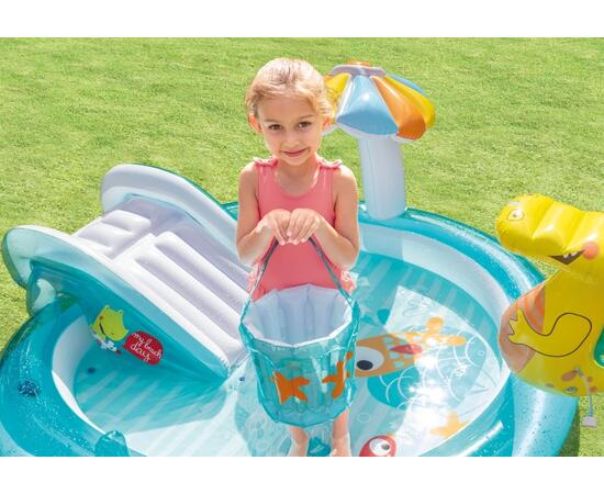 57165 Игровой центр Intex Аллигатор, с горкой и распылителем "Gator Play Center"