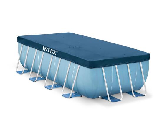 26792 Каркасный бассейн Intex Prism Frame 488 х 244 х 107 см, фильтр-насос, лестница, тент, подстилка
