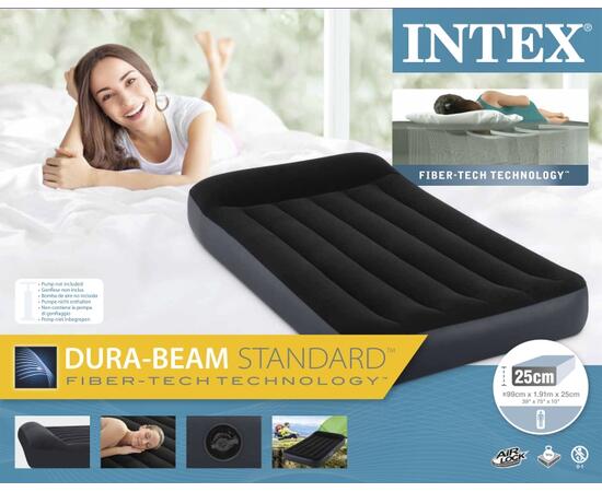 64141 Надувной матрас Intex Pillow Rest Classic Bed Fiber-tech, 99х191х25см