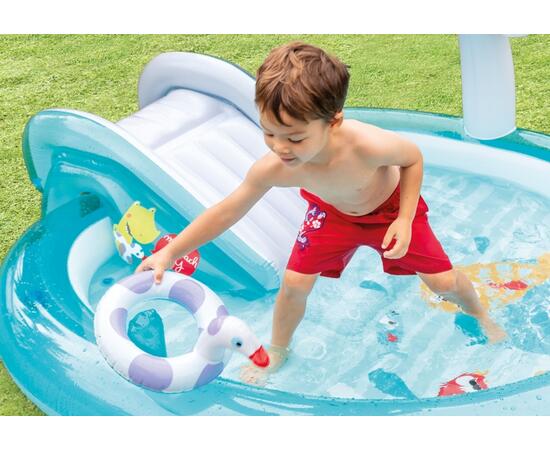 57165 Игровой центр Intex Аллигатор, с горкой и распылителем "Gator Play Center"