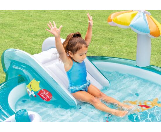 57165 Игровой центр Intex Аллигатор, с горкой и распылителем "Gator Play Center"
