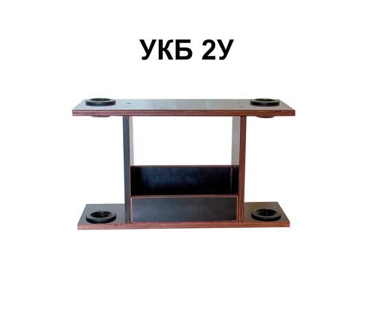 Столик для лодки ПВХ, УКБ с отверстиями 2 удилища (УКБ 2У) Универсальный крепежный блок