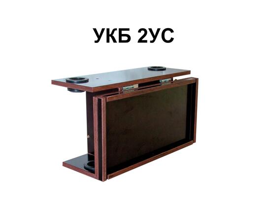Столик для лодки ПВХ, УКБ с отверстиями под 2 удилища + столик/дверца (УКБ 2УС), универсальный крепежный блок