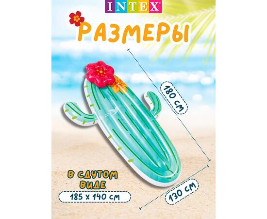 58793 Плот для плавания кактус Intex, 185 х 140 см