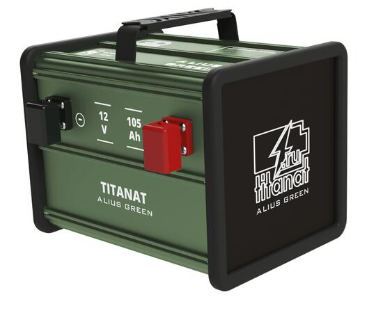 Аккумулятор литиевый Titanat 12V 105Ah LiFePO4 ALIUS GREEN
