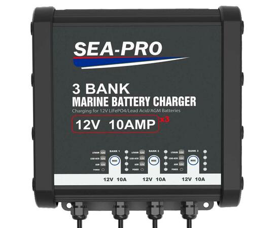 Зарядное устройство Sea-Pro ТЕ4-0333B (3х12В AGM, LEAD-ACID, LiFePo4)