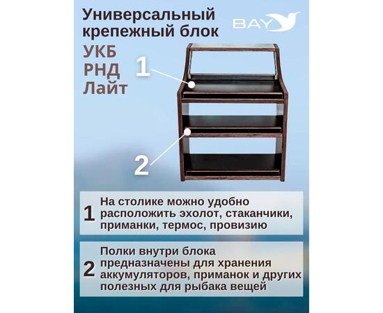Готовый набор: Столик для лодки ПВХ + Крепление экрана эхолота 7-9", Универсальный крепежный блок BAY УКБ РНД лайт