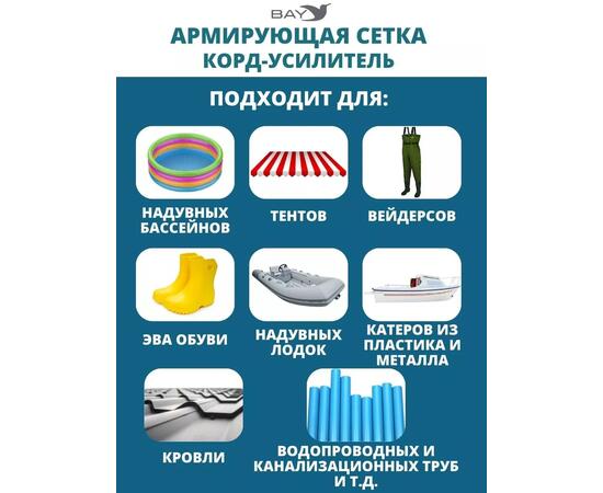 Армирующая сетка корд-усилитель жидких латок 400 см2