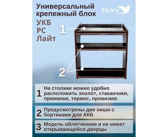 Готовый набор: Столик для лодки ПВХ + Крепление экрана эхолота 7-9". Универсальный крепежный блок BAY УКБ РС лайт