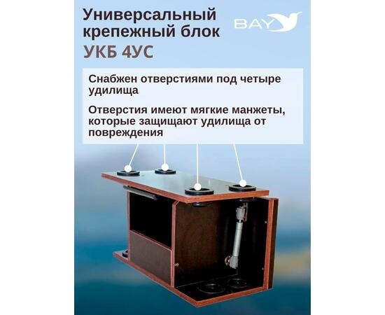 Готовый набор:Столик для лодки ПВХ + Крепление эхолота 7-9".Универсальный крепежный блок с отверстиями под 4 удилища+столик/дверца (УКБ 4УС)