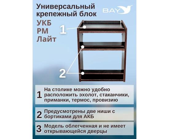 Готовый набор: Столик для лодки ПВХ УКБ РМ ЛАЙТ+ Крепление экрана эхолота 7-9", Универсальный крепежный блок
