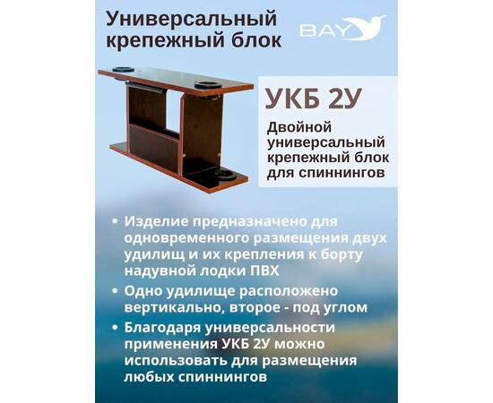 Готовый набор: Столик для лодки ПВХ + Крепление экрана эхолота 10", УКБ с отверстиями 2 удилища (УКБ 2У) Универсальный крепежный блок