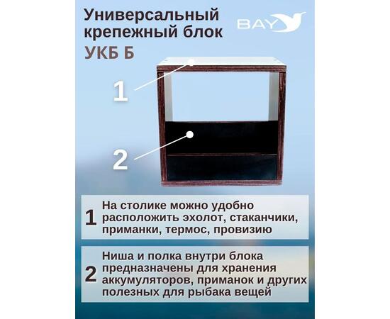 Готовый набор: Столик для лодки ПВХ + Крепление экрана эхолота 10". Универсальный крепежный блок УКБ Б