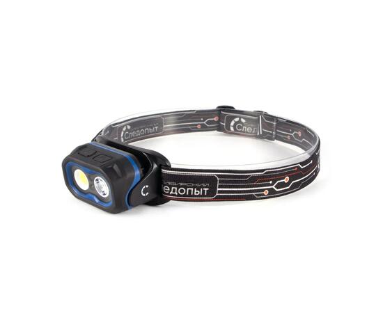 Фонарь налобный "СИБИРСКИЙ СЛЕДОПЫТ-NARVI", 1 LED+1 СОВ, аккум. 220В/50/