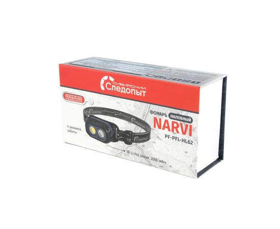 Фонарь налобный "СИБИРСКИЙ СЛЕДОПЫТ-NARVI", 1 LED+1 СОВ, аккум. 220В/50/