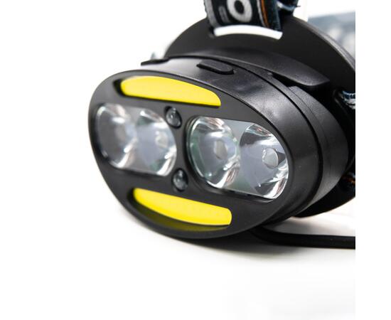 Фонарь налобный "СИБИРСКИЙ СЛЕДОПЫТ-Радиант", 4 LED + 2 COB, аккум. 220В/60/