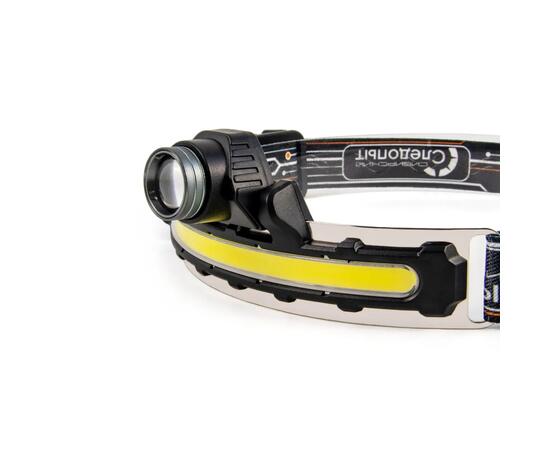 Фонарь налобный "СИБИРСКИЙ СЛЕДОПЫТ-FLOODLIGHT", 1 LED+1 COB, аккум. 220В/100/