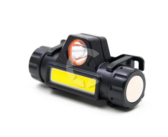 Фонарь налобный "СИБИРСКИЙ СЛЕДОПЫТ-Спектр", съемный, 1 LED + 1 COB, аккум. 220В, USB/120/