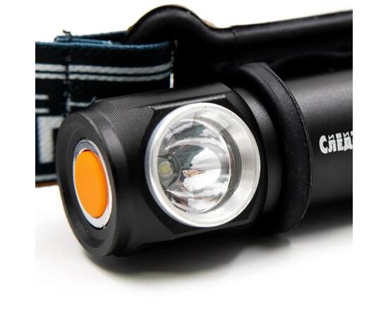 Фонарь налобный "СИБИРСКИЙ СЛЕДОПЫТ-Тензор", съемный, 1 LED, аккум. 220В, USB/200/