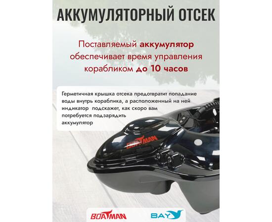 Прикормочный кораблик Boatman Fighter Pro Black