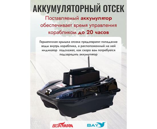 Прикормочный кораблик Boatman Leader Pro Black