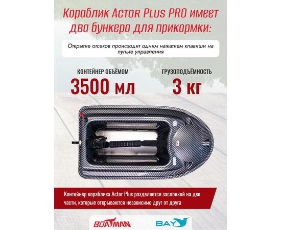 Прикормочный кораблик Boatman Actor Plus GPS Carbon