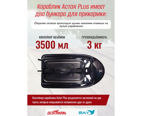Прикормочный кораблик Boatman Actor Plus Sonar Black