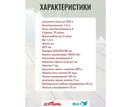 Прикормочный кораблик Boatman Actor Sonar Black