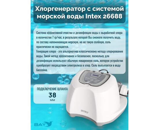 26688 Система санобработки воды в бассейне Intex Krystal clear saltwater 230 вольт