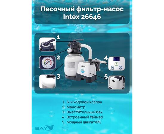 26646 Насос с песочным фильтром Intex, 7900 л/ч (220-240 вольт)