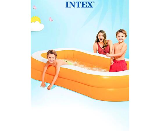 57181 Бассейн надувной Intex Мандарин, 229 х 147 х 46 см, от 3 лет