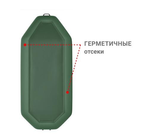 Надувная лодка Фрегат М-5 Оптима (300 см) Зеленый