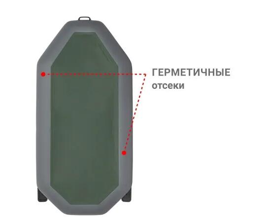 Надувная лодка Фрегат М-2 Оптима (260 см) Серый