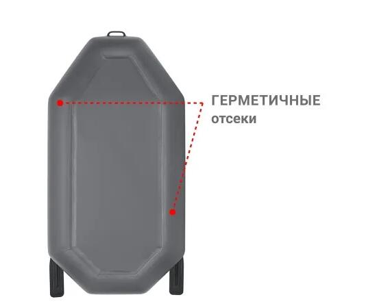 Надувная лодка Фрегат М-11 Оптима  (240 см) Серый