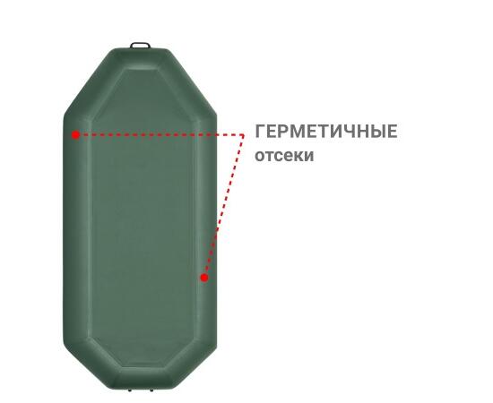 Надувная лодка Фрегат М-3 Оптима Лайт (280 см) Зеленый