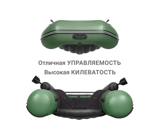 Надувная лодка Фрегат 350 Air F (НДНД), с фальшбортом Зеленый